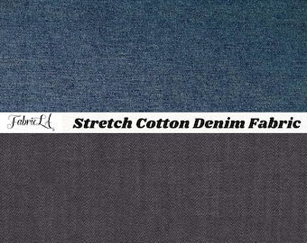 Stretch Cotton Denim Fabric: 8 oz, 50" Wide - Jeans, Jackets, Skirts