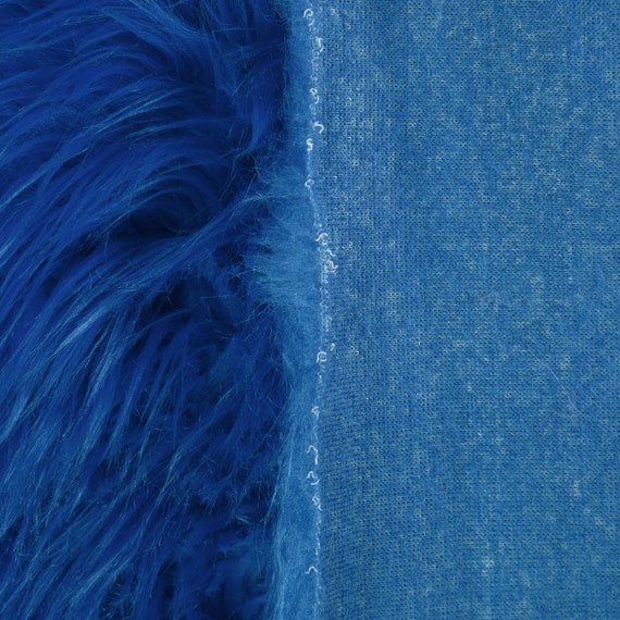 FabricLA, Half Yard Shaggy Faux Fake Fur Fabric, Baby Blue