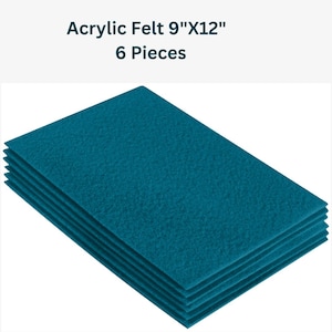 FabricLA | Felt Fabric Sheets for DIY Arts & Crafts | Precut 9&quot; X 12&quot; Inch Wide Thick Soft Felt Sheets | DIY, Craft, Hobby | 6 Pieces