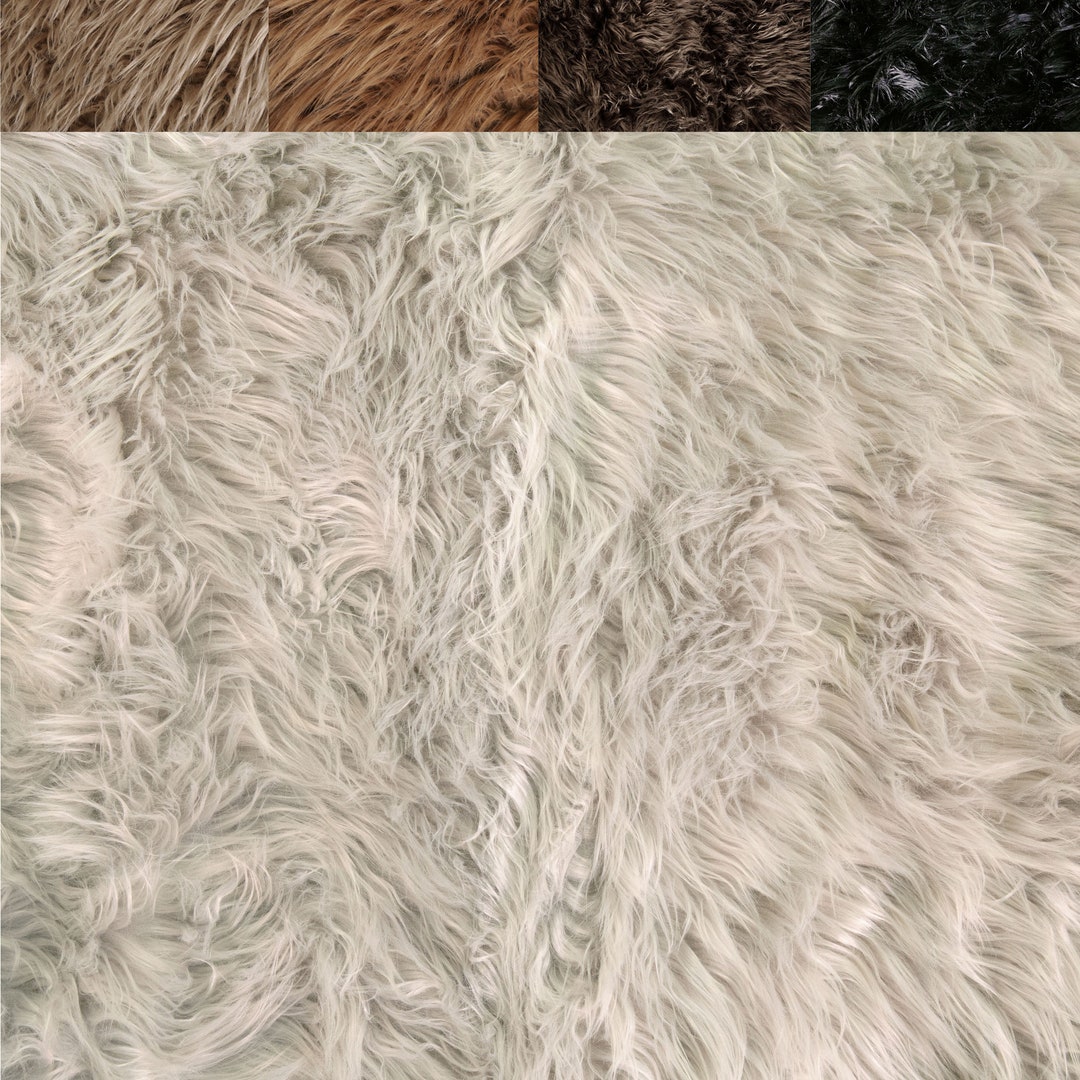 Fabricla Faux Fur Shaggy Fabric by the Yard Craft & Hobby 