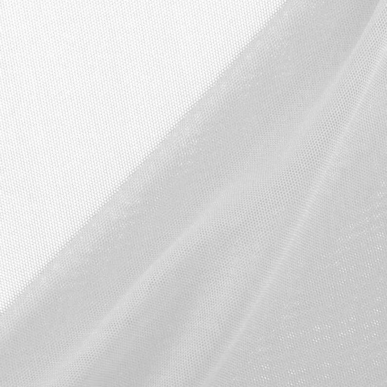 White Nylon Spandex Performance Power Mesh Fabric by the yard Visual