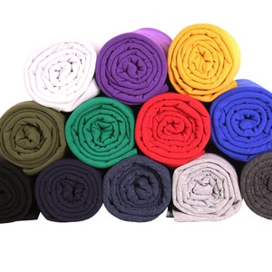 FabricLA 12oz Cotton Spandex Jersey Knit Fabric by The Yard 58/60&quot; Inches Wide - Ultra Soft 4 Way Stretch Knit Fabric for Clothing
