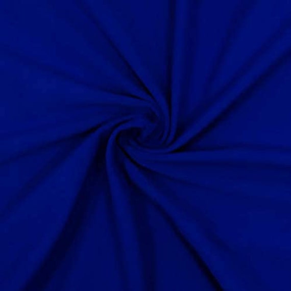 Fabricla 12OZ Cotton Spandex Jersey Knit Fabric by the Yard 58/60 Inches  Wide Ultra Soft Cotton Spandex Blend Royal Blue 