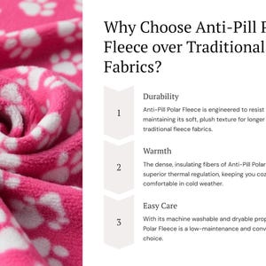 FabricLA Polar Fleece Fabric by the Yard | 100% Polyester, Anti-Pill, Soft Fleece