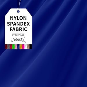 Royal Blue Nylon Spandex Fabric: 4-Way Stretch Matte Tricot