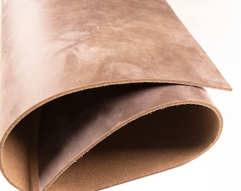 FabricLA Genuine Leather Crafting Squares | Heavy Weight Full Grain Cowhide (2.8mm-3.00mm) - Tobacco