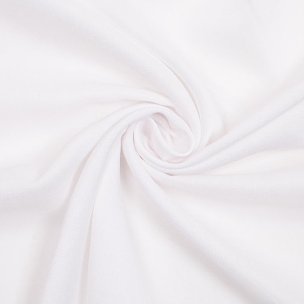 Rayon Challis Fabric | 100% Rayon By The Yard - 60" Inch Wide - Lightweight & Wrinkle Resistant Fabric - Use as Lounge Wear, Jumpsuits White