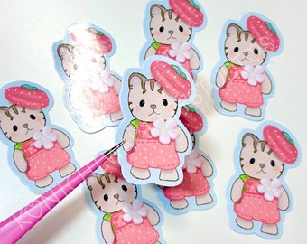 Decal Sticker Sylvanian Families Calico Critters Strawberry Squirrel Nostalgia Vintage Toys Sanrio Ghibli Totoro