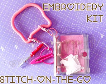 Embroidery Cross Stitch Sewing kit for travel on the go portable kawaii sanrio