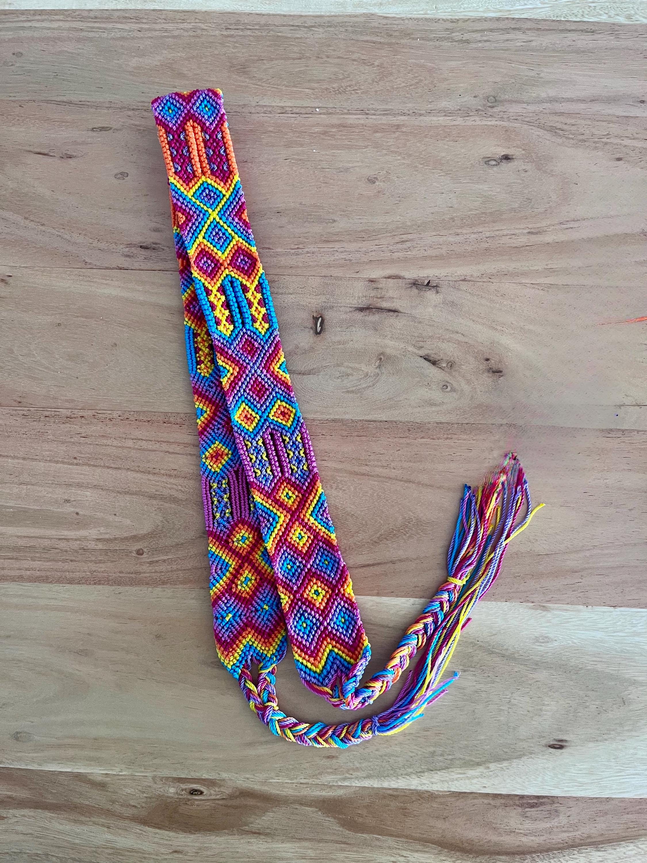 Mexican Colorful Belt, Boho Handwoven Belt, Summer Belt 