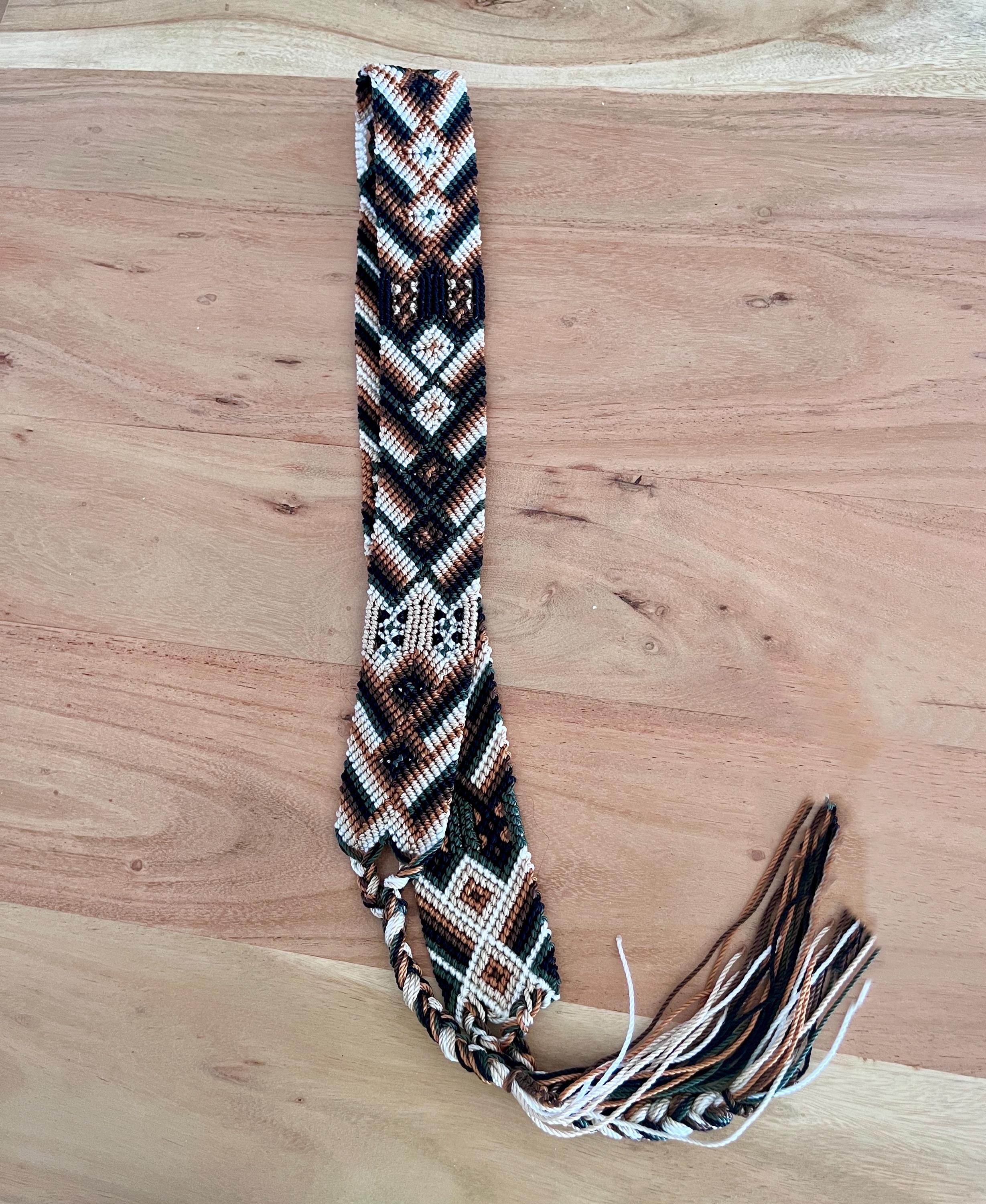 Handmade Handwoven Mexico Boho Belt Mexican Colorful Belt, Boho Handwoven Belt, Summer Belt  main image 3