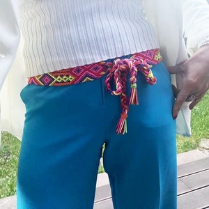 Mexican colorful belt, boho handwoven belt, summer belt Mother's Day gift