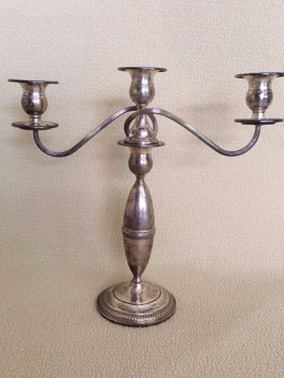 Fisher Silversmiths Weighted 3 Light Candelabra (sterling Fisher Silversmiths Weighted 3 Light Candelabra (sterling
