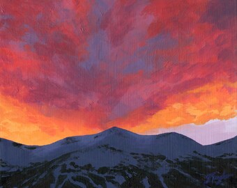 Breckenridge Ski Area ~ Ski Art Print ~ "Breckenridge Bliss" ~ Breckenridge Ski Print ~ Colorado Ski Art ~ Ski Painting Reproduction