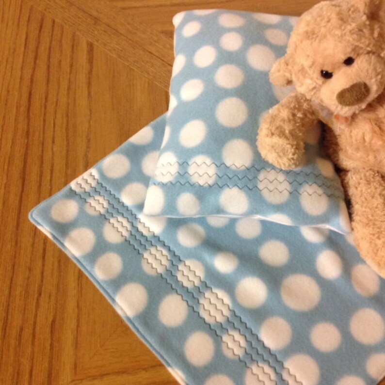 Fleece Blanket Pillow & Lovey Set Baby / Toddler Blue W/ Etsy