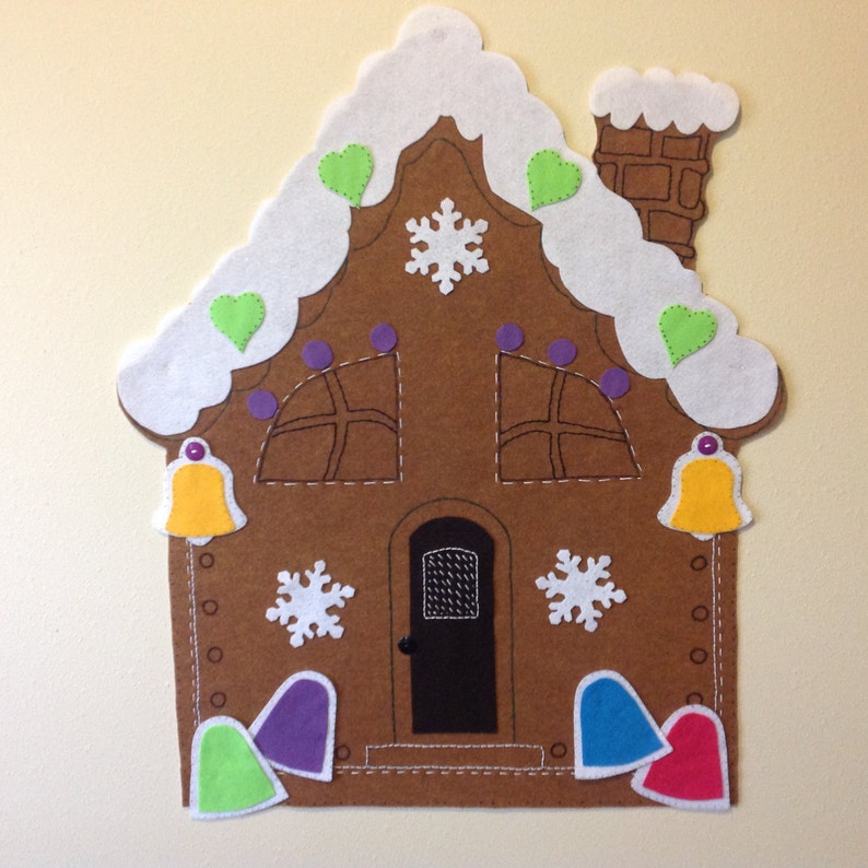 Kids Christmas Activity Felt Gingerbread House PATTERN Etsy