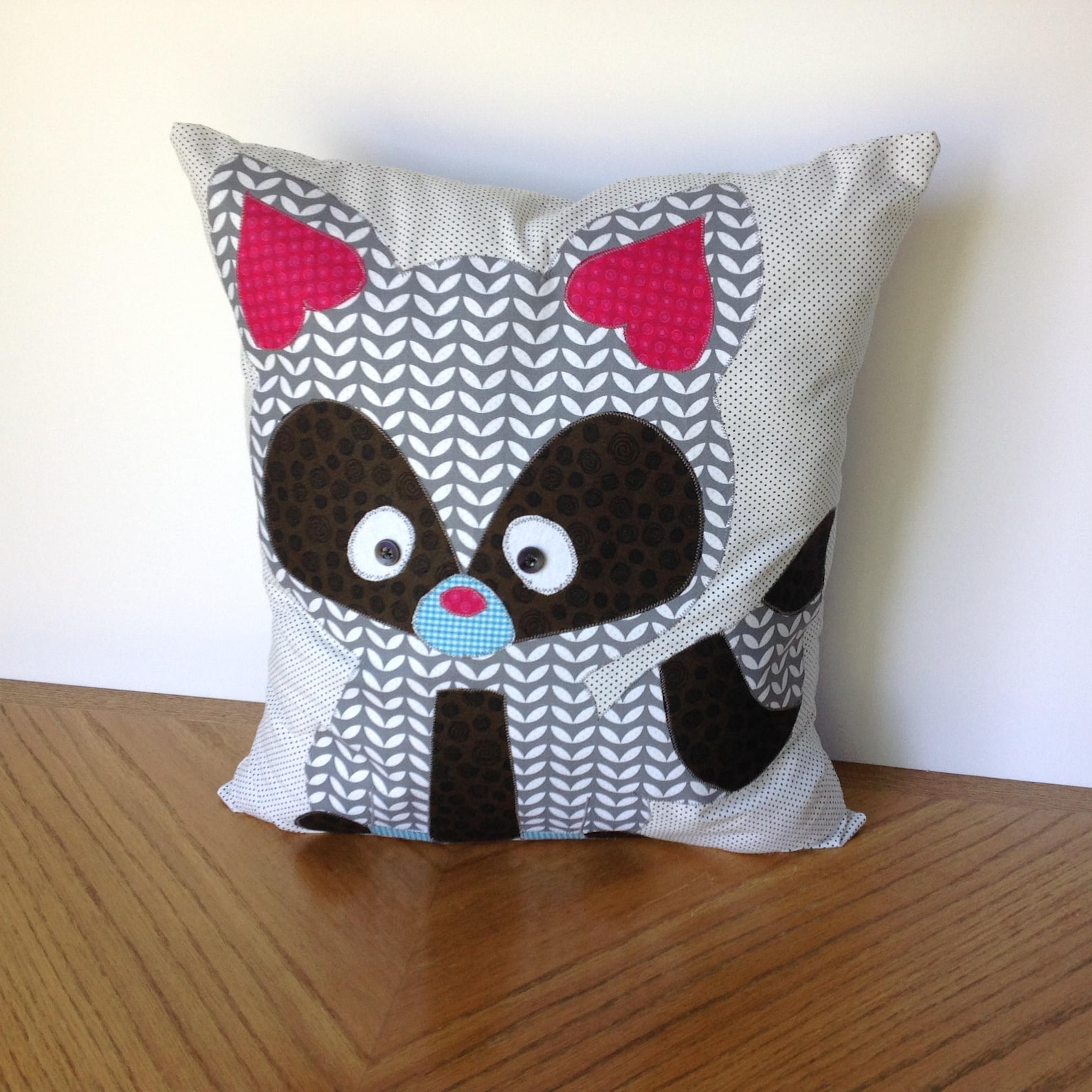Woodland Animal Pillow Raccoon Pillow Toy Woodland Etsy