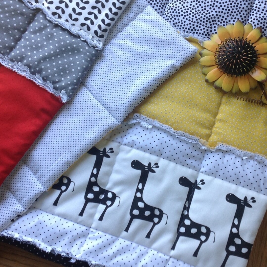 Baby Quilt PATTERN Crib Size Quilt Rag Quilt Tutorial Nursery Decor DIY