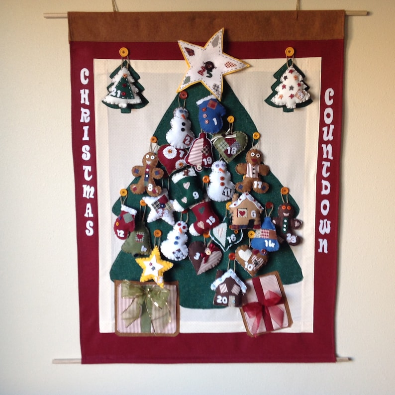 Felt Christmas Tree PATTERN Advent Calendar PATTERN Felt Etsy