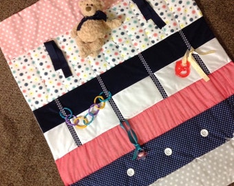 Easy Play Mat PATTERN TUTORIAL - Baby Tummy Time Quilt - Sensory Mat Tutorial - DIY pdf Digital Printable Instant Download