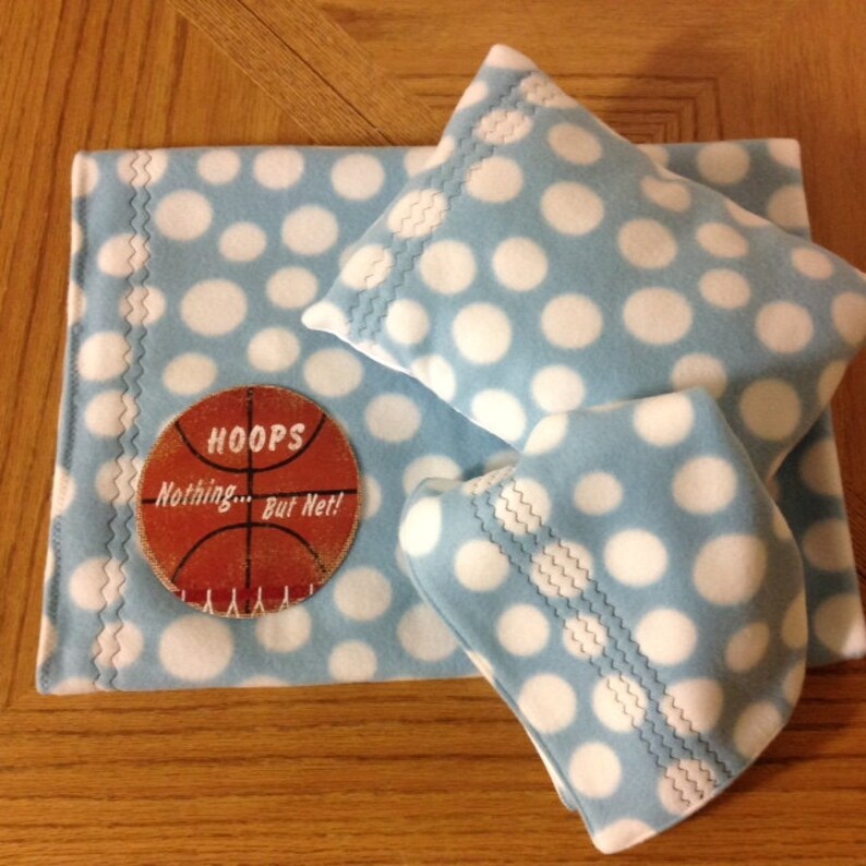 Fleece Blanket Pillow & Lovey Set Baby / Toddler Blue W/ Etsy