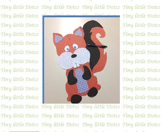 Woodland Animal Applique PATTERN - SQUIRREL Pillow Pattern - Pillow Toy - Quilt Applique - Wall Hanging Applique