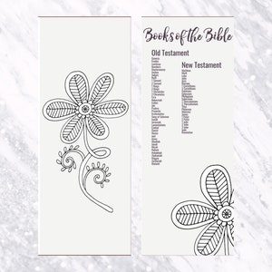 Books of the Bible Bookmarks | Set of 2 or Front/Back | Instant Download | Book Lover Gift