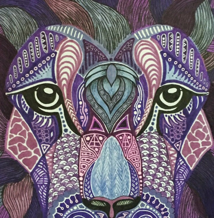 絵画 LIONSAN Lion Print | Zentangle | Zentangle Lion Print | Digital