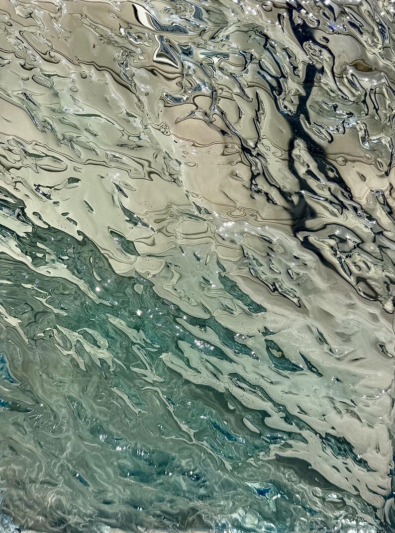 Epoxy Resin Ocean Sculpture, Coastal Home Decor, Handmade 3D Resin Wave ...