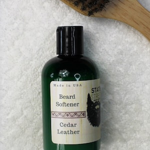 Beard Softener - Cedar Leather Scent - Moisturize and Hydrate the Driest of Beards