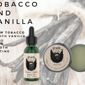 Classic Beard Kit - TOBACCO & VANILLA - Oil + Balm Combo - All a Beard Needs to be Healthy