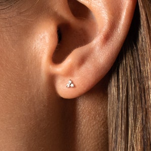 Clou trèfle à 3 feuilles, boucle d'oreille fleur CZ, unisexe, or, argent SHEMISLI SS039, SS151, SS152, SS244, SS245, SS184