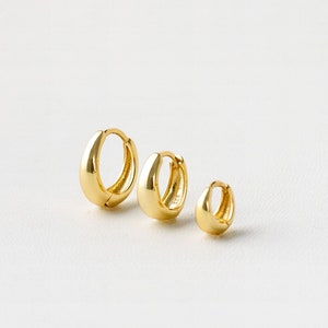 Tapered Hoop Earrings, Huggies, Gold, Silver SHEMISLI - SH316, SH318, SH320