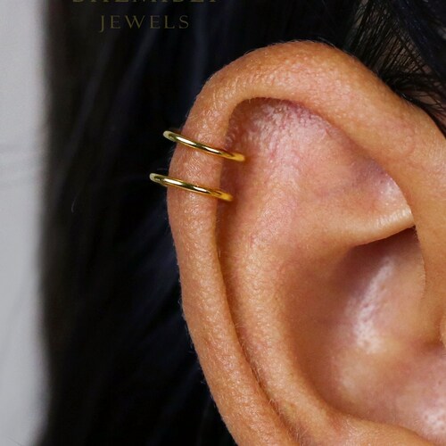 Simple Thin Wire Ear Cuff No Piercing is Needed Gold Silver Etsy Canada