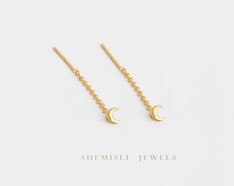 Tiny Moon Ear Threader, SHEMISLI - ST012 NOBKG