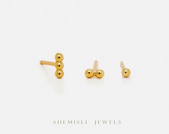 Cute Beads Studs Earrings, Gold, Silver SHEMISLI - SS201, SS234, SS235