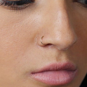 Simple Nose Ring, No Hinge Design, 20ga, 5, 6, 7, 8, 9, 10mm, 14k Gold Filled, Silver, SHEMISLI SH285, SH286, SH287, SH288, SH289, SH290 image 1