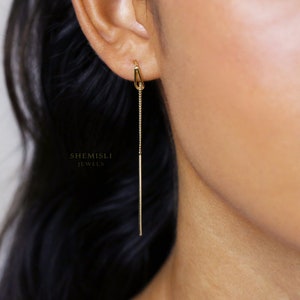 Simple Ear Threader,  Gold, Silver SHEMISLI ST002 NOBKG