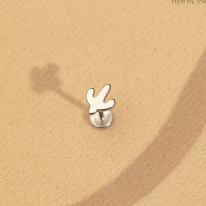 Tiny Cactus Threadless Flat Back Earrings, Nose Stud, 20,18,16ga, 5-10mm Surgical Steel SHEMISLI SS918