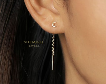 Tiny Moon Ear Threader, SHEMISLI - ST012 NOBKG