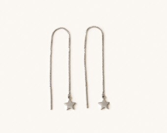 Tiny Star Long Threader, Gold, Silver SHEMISLI - ST007 NOBKG