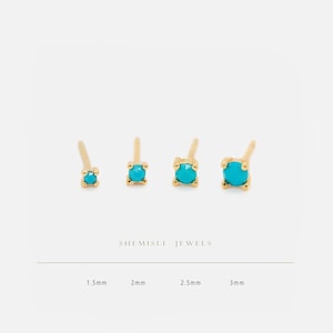 Turquoise Studs, 1.5, 2, 2.5, 3mm Gold, Silver SS223, SS090, SS185, SS091 Butterfly End, SS471, SS472, SS473, SS471 Screw Ball End Type A zdjęcie 2