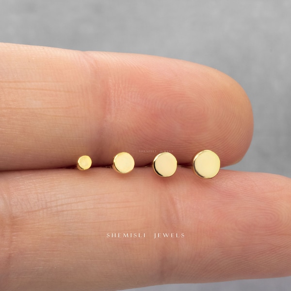 Tiny Circle Studs, 2, 3, 3.5, 4mm Gold, Silver SS328, SS329, SS335, SS017 Butterfly End, SS479, SS480, SS481, SS482 Screw Ball End (Type A)