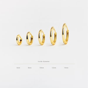 Simple Round Hoop Earring, Huggies, Unisex, Gold, Silver SHEMISLI - SH001, SH588, SH590, SH009
