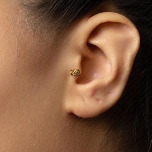 Petite boucle d'oreille tragus sans filetage à dos plat, calibre 20,18,16, 5-10 mm unisexe, acier chirurgical SHEMISLI SS1043