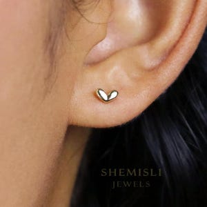 Heart Stud, Earring, Minimalist Style, A-SS028