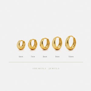 Tapered Hoop, Huggies Earring, Minimalist Style, A-SH316 SH317 SH318 SH319 SH320