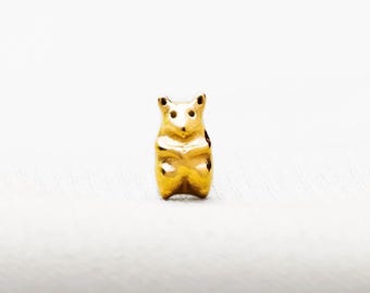 Hamster Stud, Threadless Flat Back Earring, Minimalist Style, A-SS1017