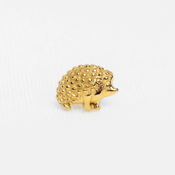 Hedgehog Stud, Threadless Flat Back Earring, Minimalist Style, A-SS1041