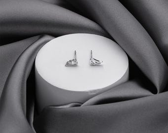 Tiny Angel Wing Stud Earring, Unisex, Gold, Silver SS058 Butterfly